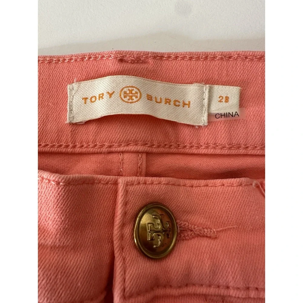Tory Burch Jeans Womens Size‎ 28 Designer Stretch Skinny High Waist Summer Brigh